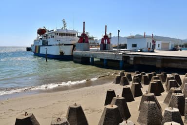 The Berlin Nakroma ferry moored at the pier in Dili